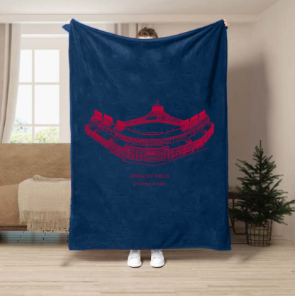 Wrigley Field-Chicago Cubs Baseball Stadium Blanket