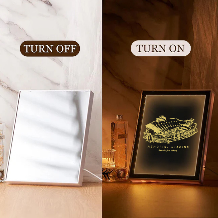 Memorial Stadium (Indiana) Art Frame LED Mirror Light