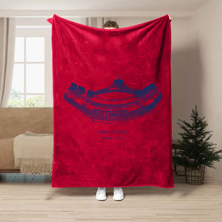 Wrigley Field-Chicago Cubs Baseball Stadium Blanket