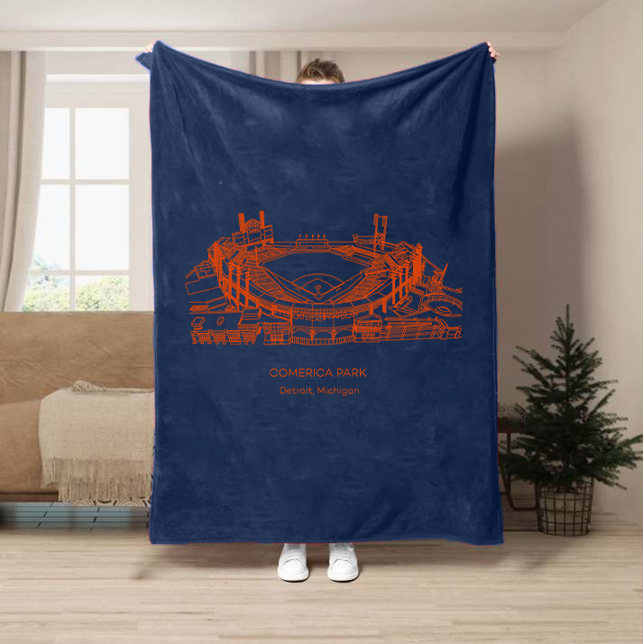 Comerica Park-Detroit Tigers Baseball Stadium Blanket
