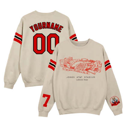 Custom Stadium Sweatshirt-Texas Tech Red Raiders football-College Football Sweatshirt