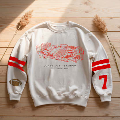 Custom Stadium Sweatshirt-Texas Tech Red Raiders football-College Football Sweatshirt