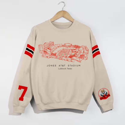 Custom Stadium Sweatshirt-Texas Tech Red Raiders football-College Football Sweatshirt