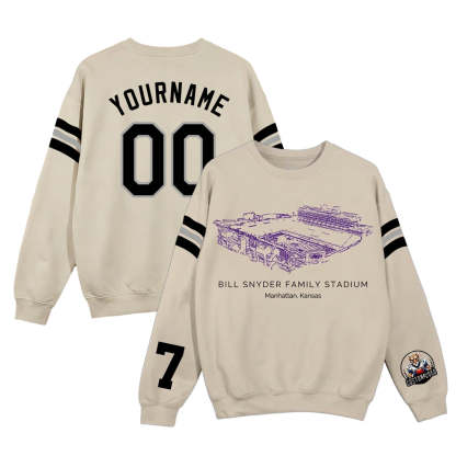 Custom Stadium Sweatshirt-Kansas State Wildcats football-College Football Sweatshirt