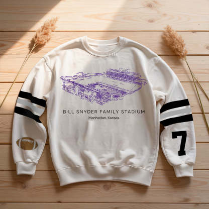 Custom Stadium Sweatshirt-Kansas State Wildcats football-College Football Sweatshirt