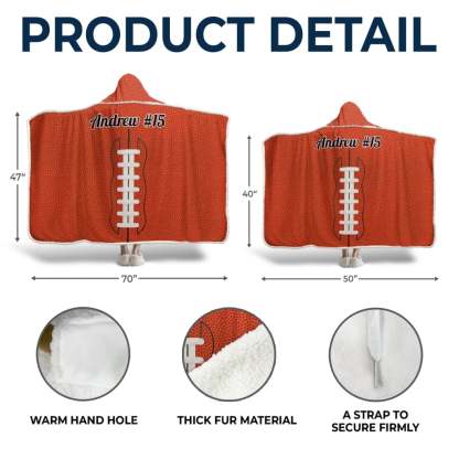 Custom Snuggle Hoodie Blanket - Personalized Birthday Sport Gifts For Sports Fans, Sports Lovers - Born To Cheer Loud