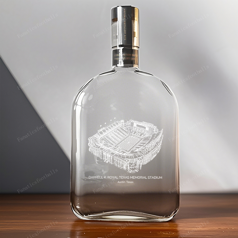 Darrell K Royal-Texas Memorial Stadium - Texas Longhorns Whiskey Bottles