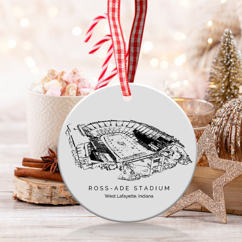 Ross–Ade Stadium College Football Ceramic Christmas Ornament