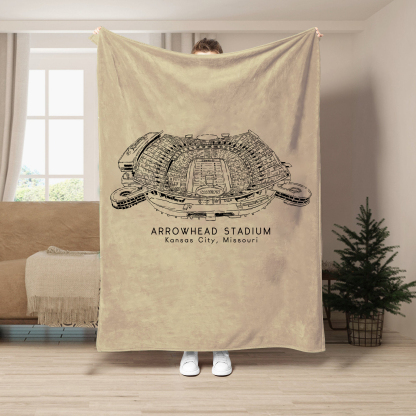 Arrowhead Stadium - Kansas City Chiefs football, Football Blanket