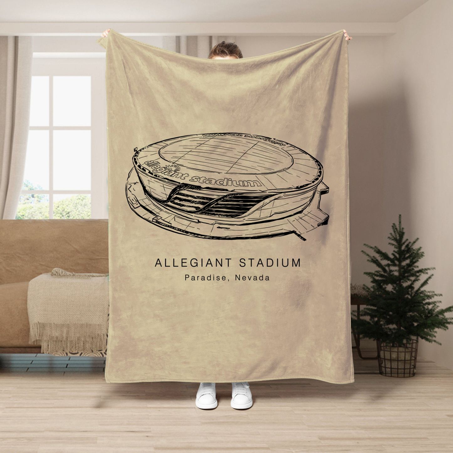 Allegiant Stadium - UNLV Rebels football, Football Blanket