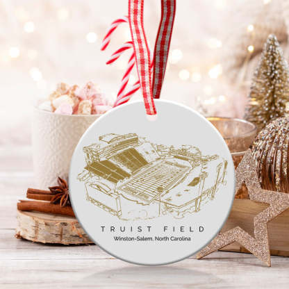 Truist Field College Football Ceramic Christmas Ornament