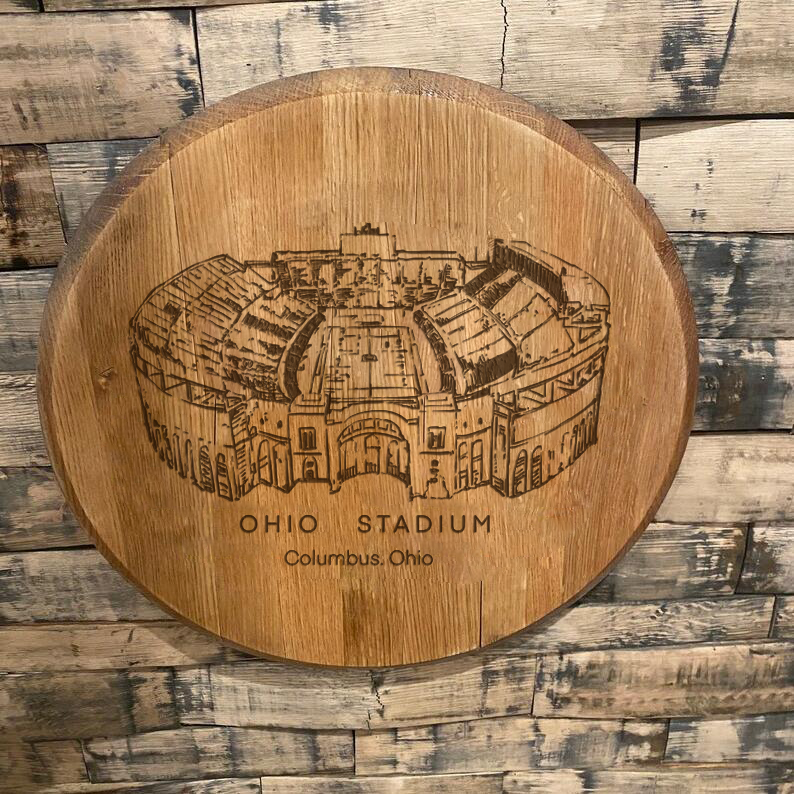 Ohio Stadium Stadium Laser-Engraved Barrel Heads