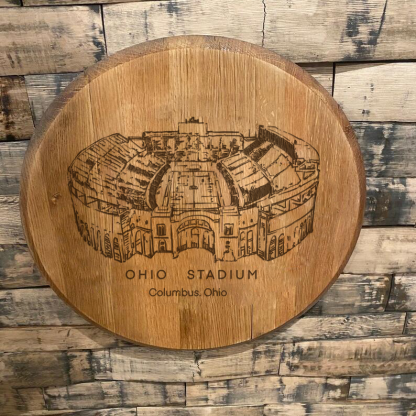Ohio Stadium Stadium Laser-Engraved Barrel Heads