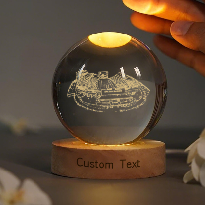 Jack Trice Stadium 3D Spherical Crystal Lamp