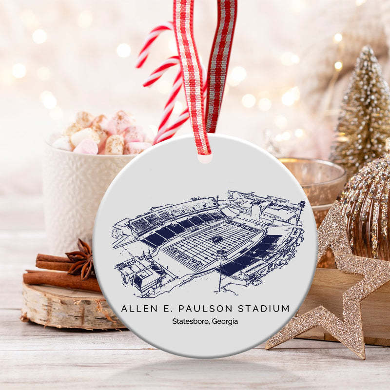 Allen E. Paulson Stadium College Football Ceramic Christmas Ornament