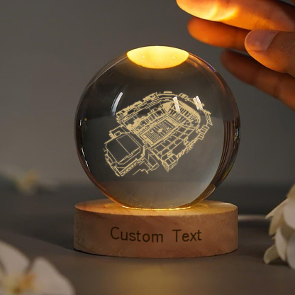 Boone Pickens Stadium 3D Spherical Crystal Lamp