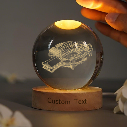 Camp Randall Stadium 3D Spherical Crystal Lamp