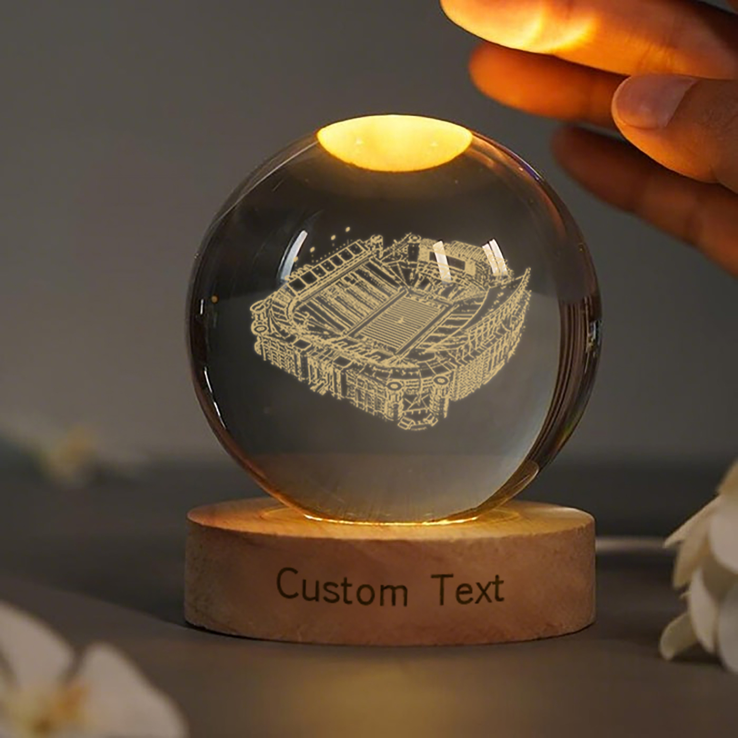 Darrell K Royal–Texas Memorial Stadium 3D Spherical Crystal Lamp