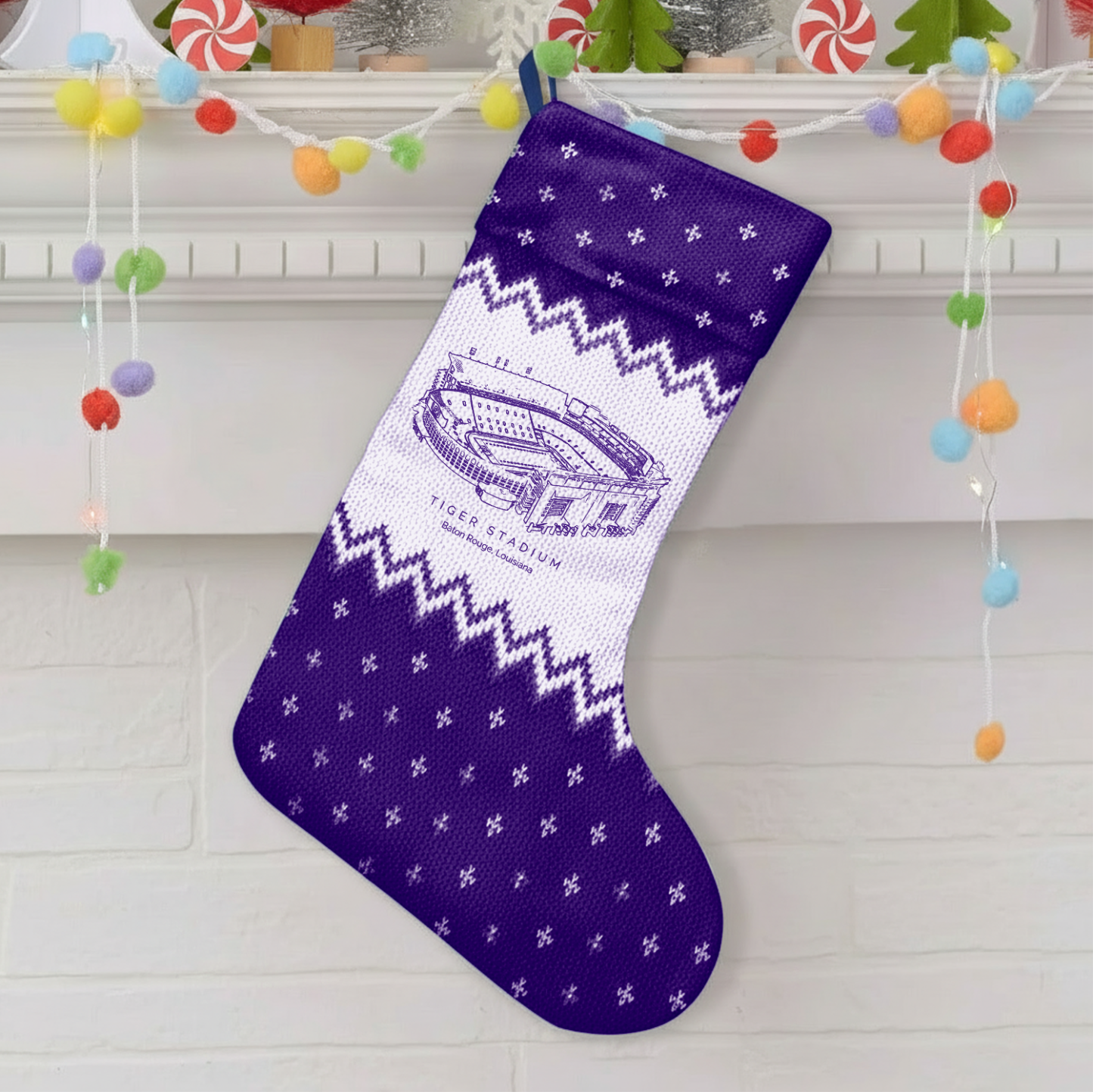 Customized Tiger Stadium Christmas Stocking Gift For Family Member - Limited Edition