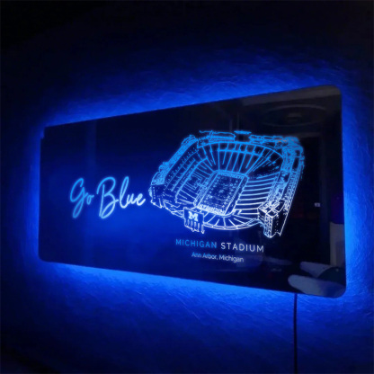 Michigan Stadium Mirror Light-Gifts For Sports Lovers