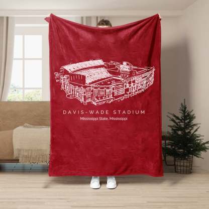 Davis Wade Stadium - College Football Blanket