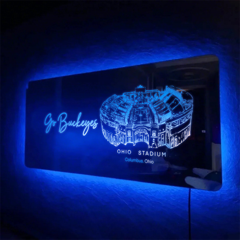 Ohio Stadium Mirror Light-Gifts For Sports Lovers