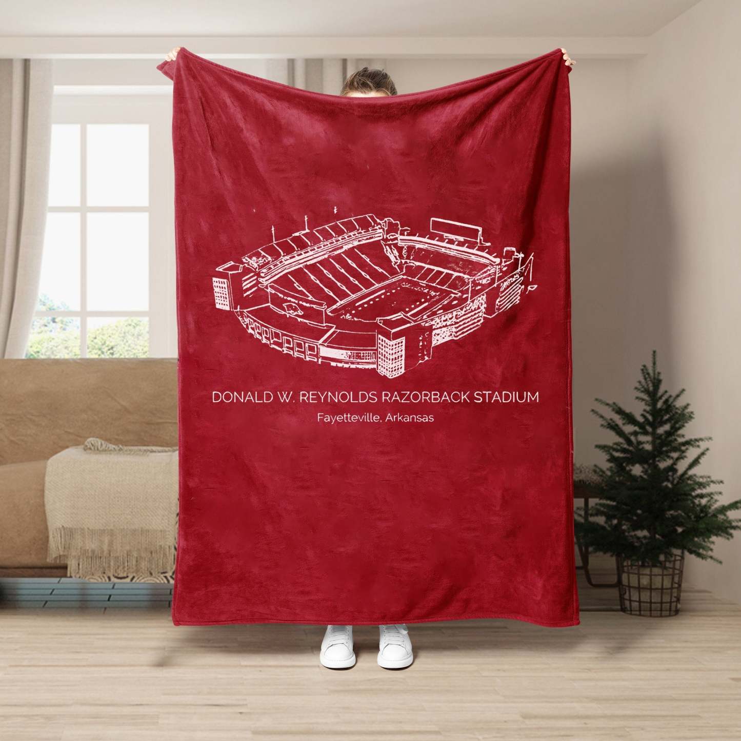 Donald W. Reynolds Razorback Stadium - College Football Blanket