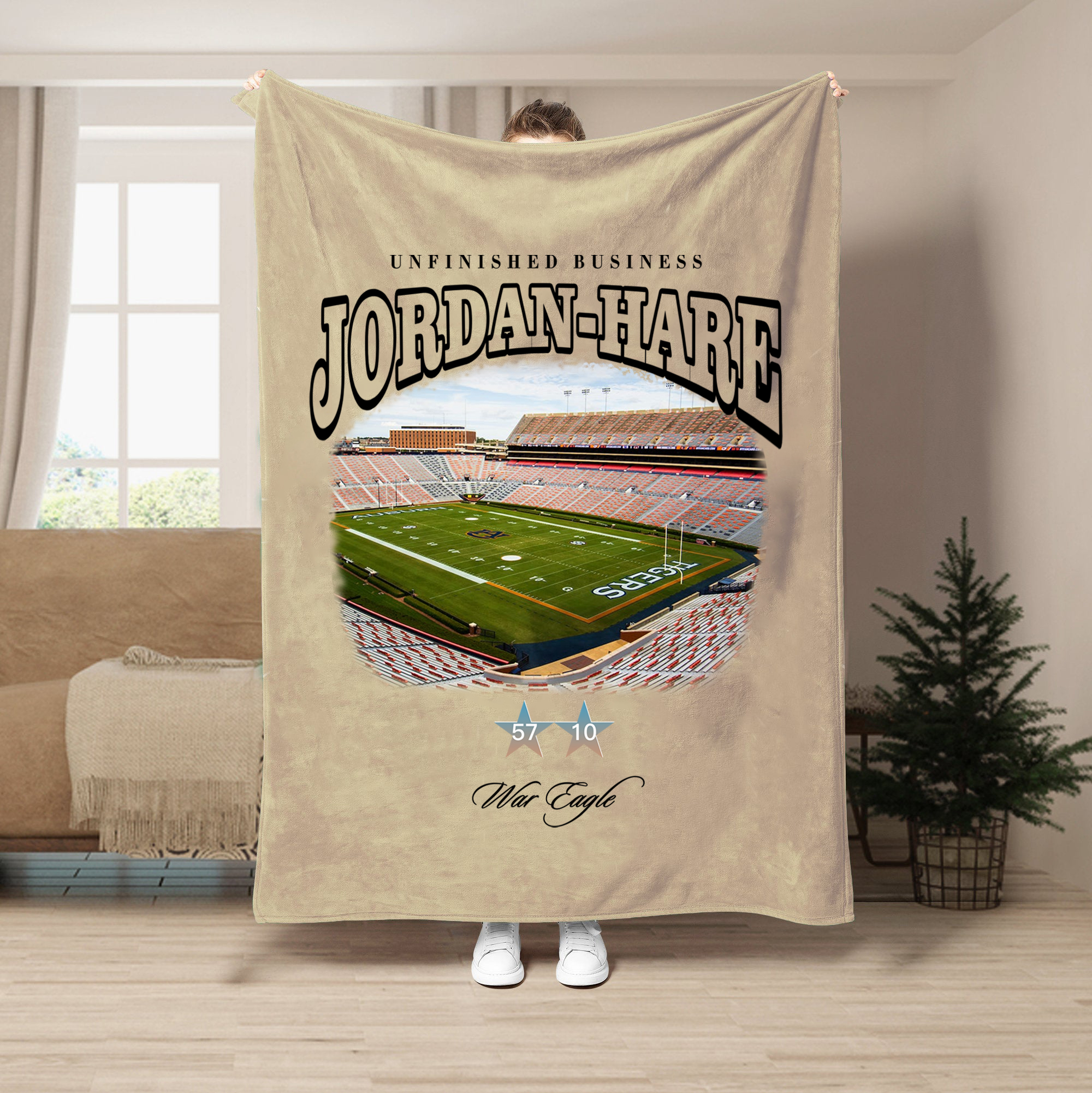 Unfinished Business Blanket-Jordan-Hare Stadium