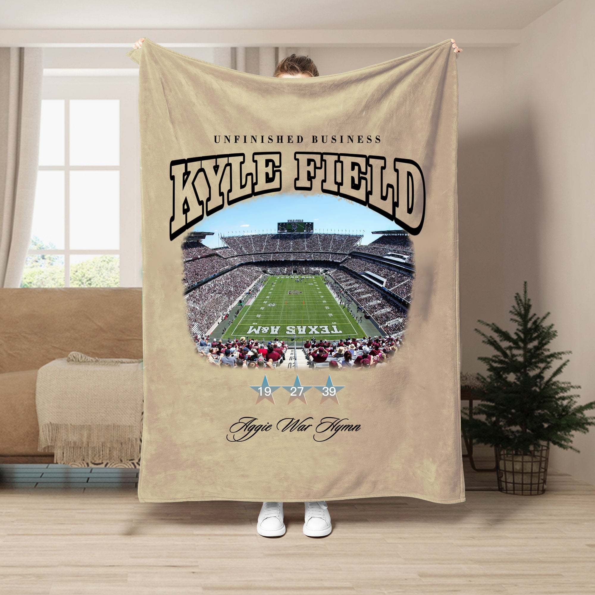 Unfinished Business Blanket-Kyle Field Stadium