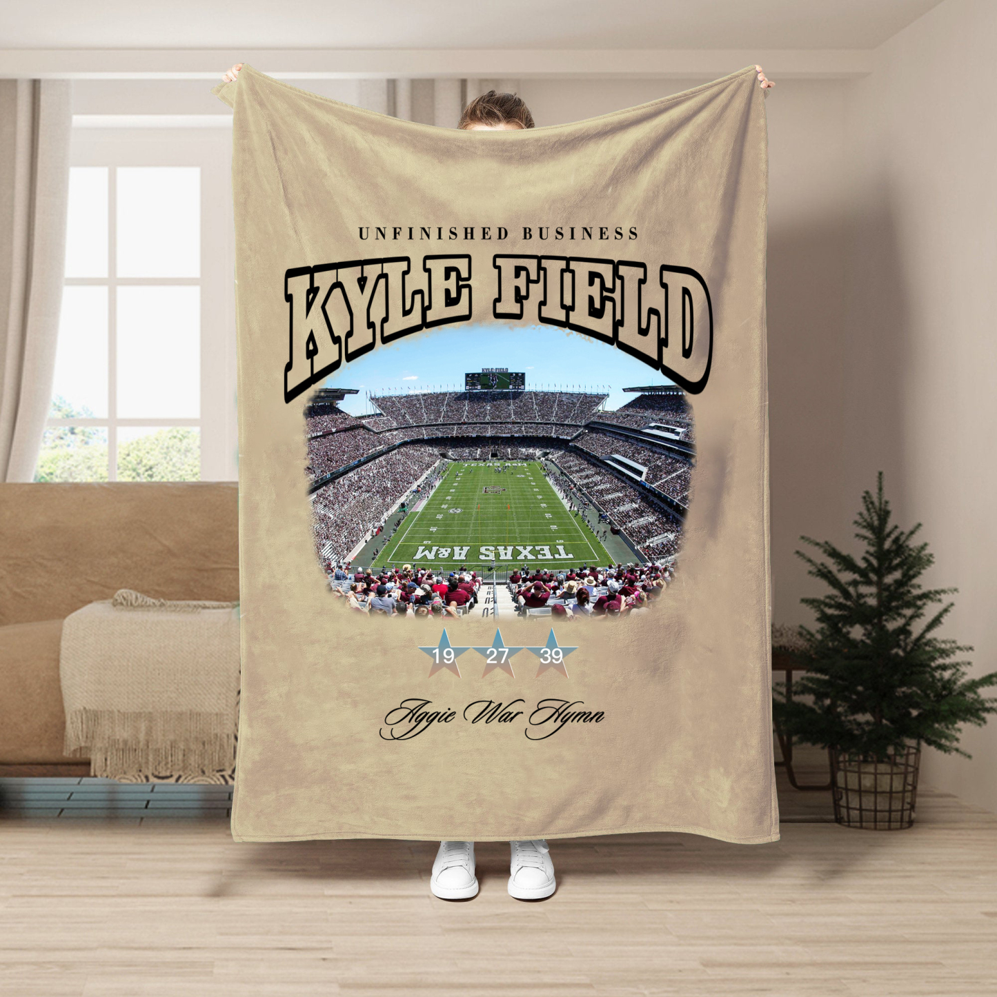 Unfinished Business Blanket-Kyle Field Stadium