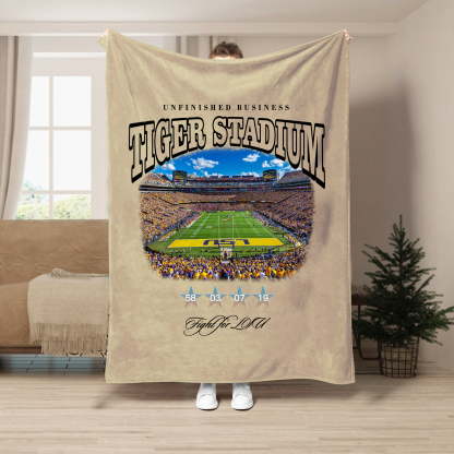 Unfinished Business Blanket-Tiger Stadium (LSU)