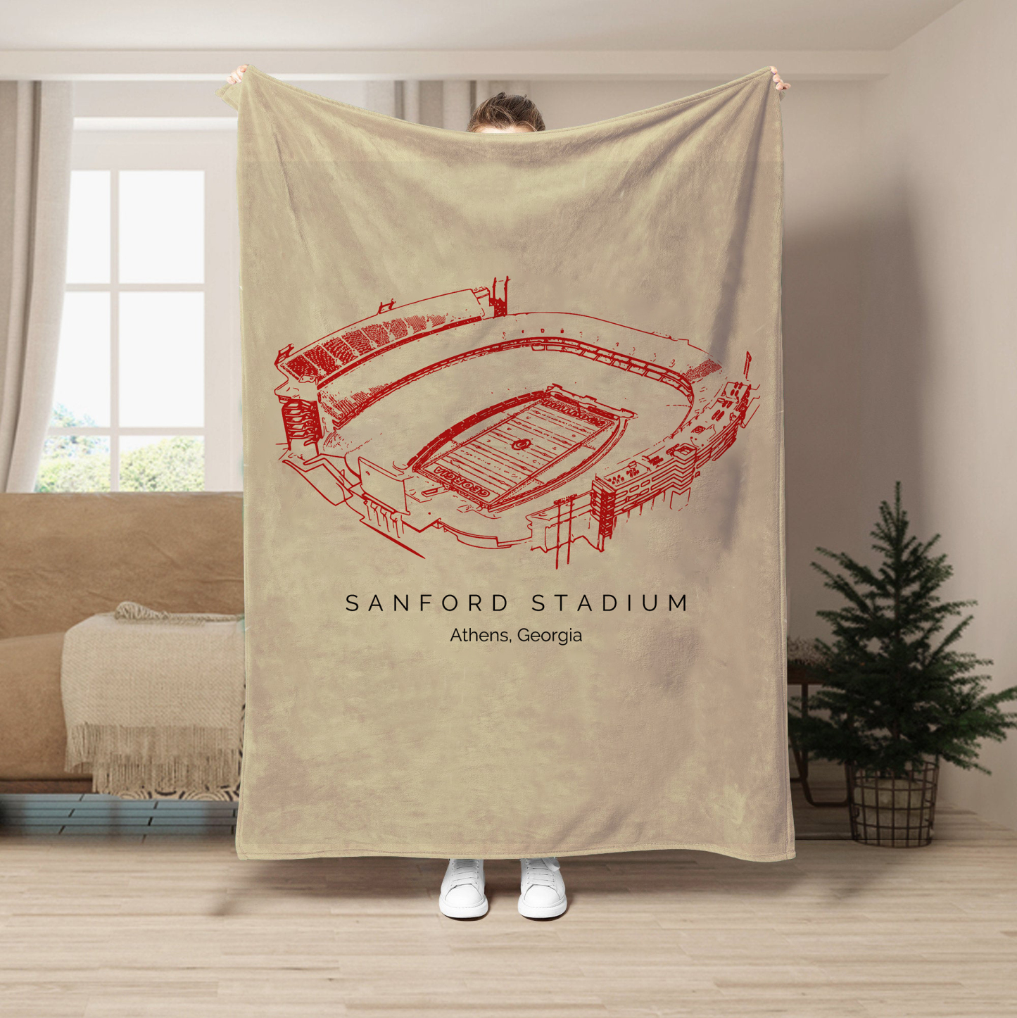 Sanford Stadium - Georgia Bulldogs football,College Football Blanket