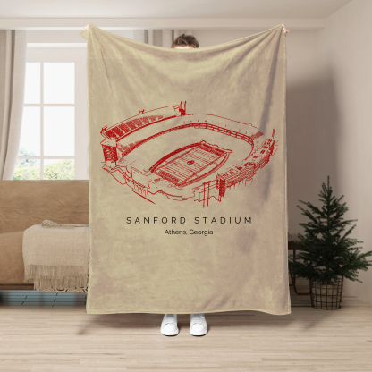 Sanford Stadium - Georgia Bulldogs football,College Football Blanket