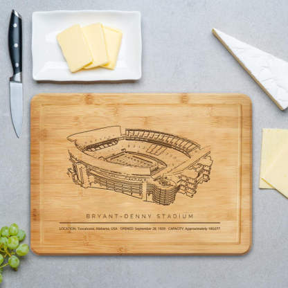 Bryant-Denny Stadium Laser Engraved Chopping Board.