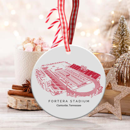 Fortera Stadium College Football Ceramic Christmas Ornament