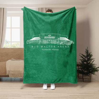 Bud Walton Arena Stadium - College Football Blanket