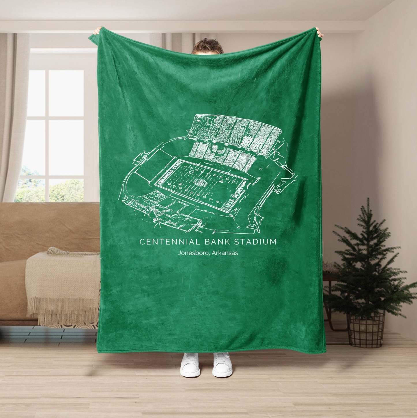 Centennial Bank Stadium - College Football Blanket