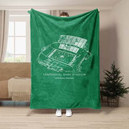 Centennial Bank Stadium - College Football Blanket