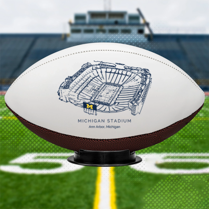 Michigan Stadium - Michigan Wolverines football, Stipple Art College Football