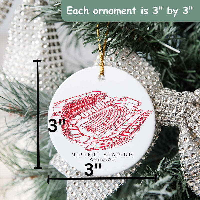 Nippert Stadium College Football Ceramic Christmas Ornament