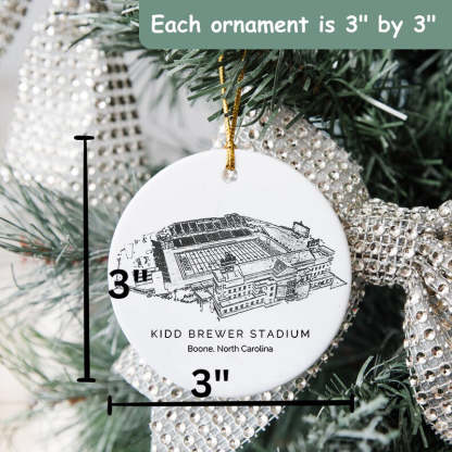 Kidd Brewer Stadium College Football Ceramic Christmas Ornament