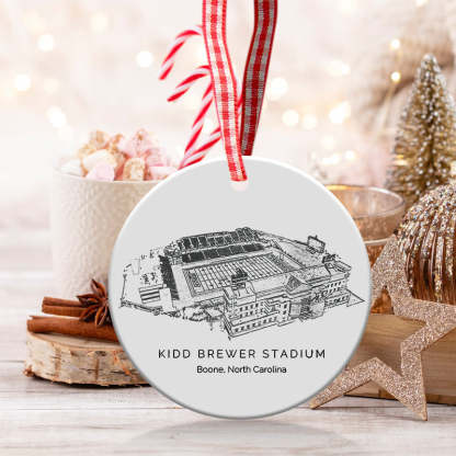 Kidd Brewer Stadium College Football Ceramic Christmas Ornament