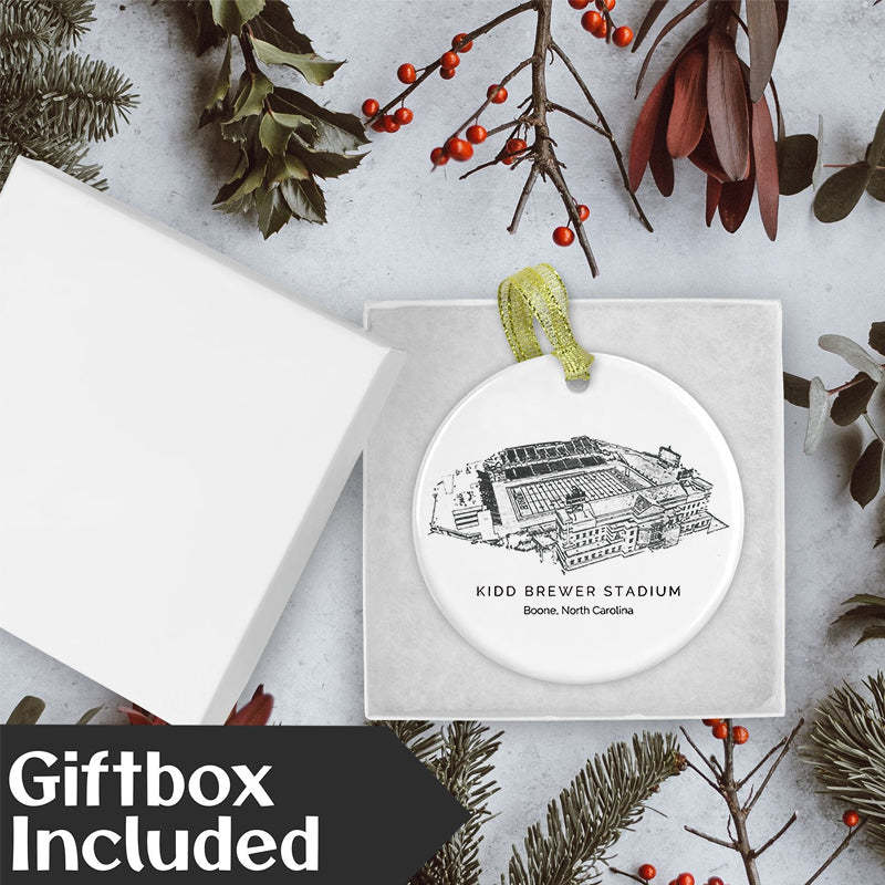 Kidd Brewer Stadium College Football Ceramic Christmas Ornament