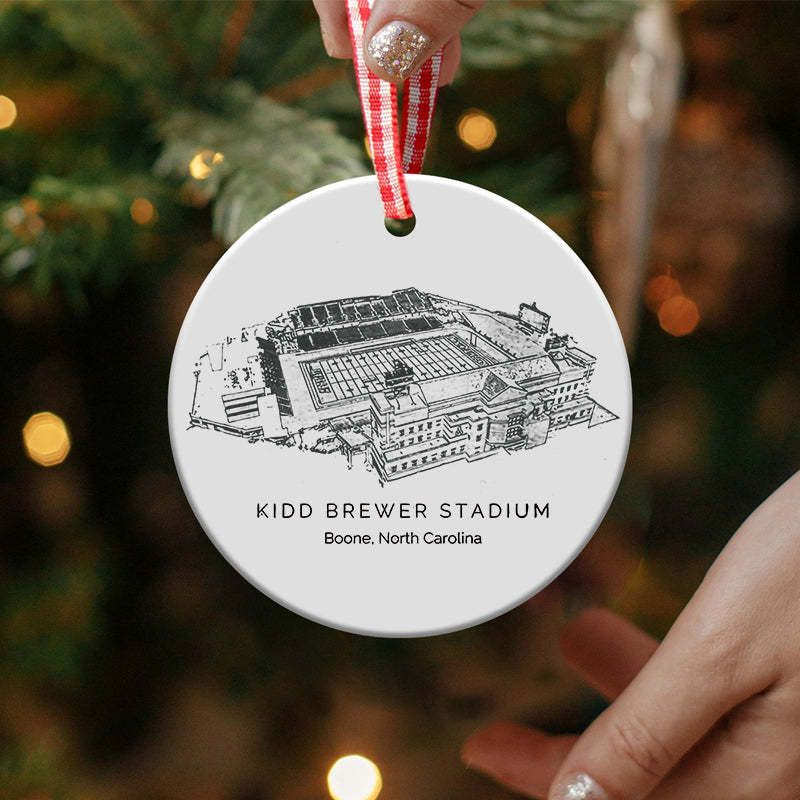 Kidd Brewer Stadium College Football Ceramic Christmas Ornament