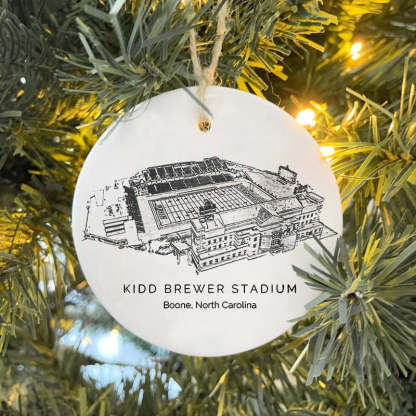 Kidd Brewer Stadium College Football Ceramic Christmas Ornament