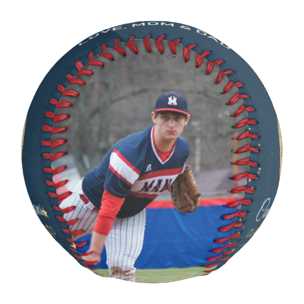 Custom Baseball Graduation Gift - Navy Blue