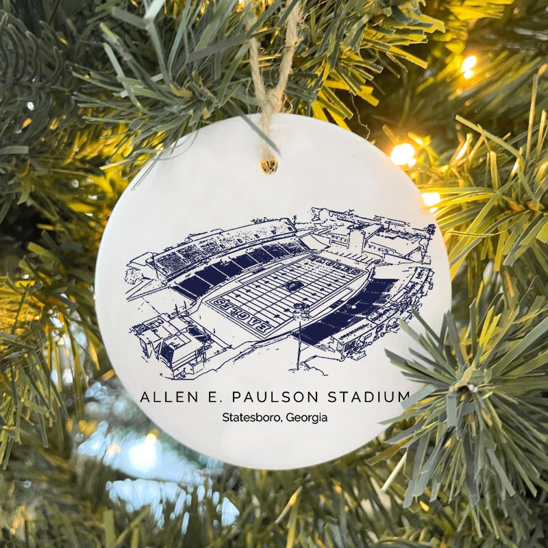 Allen E. Paulson Stadium College Football Ceramic Christmas Ornament