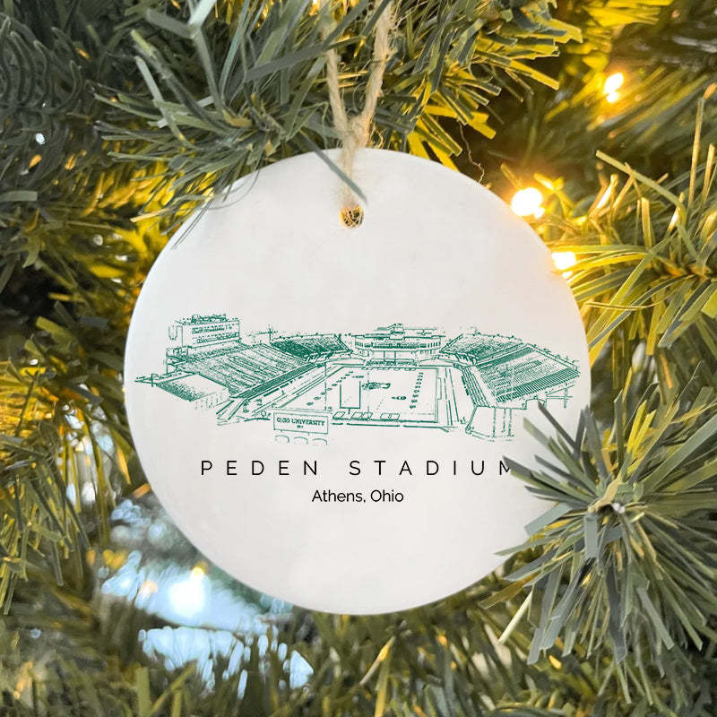 Peden Stadium College Football Ceramic Christmas Ornament