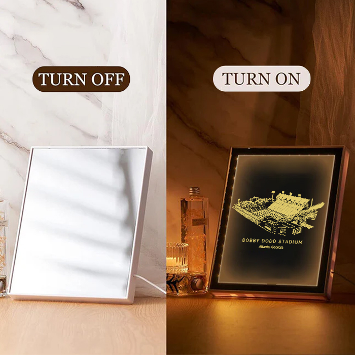 Bobby Dodd Stadium Art Frame LED Mirror Light
