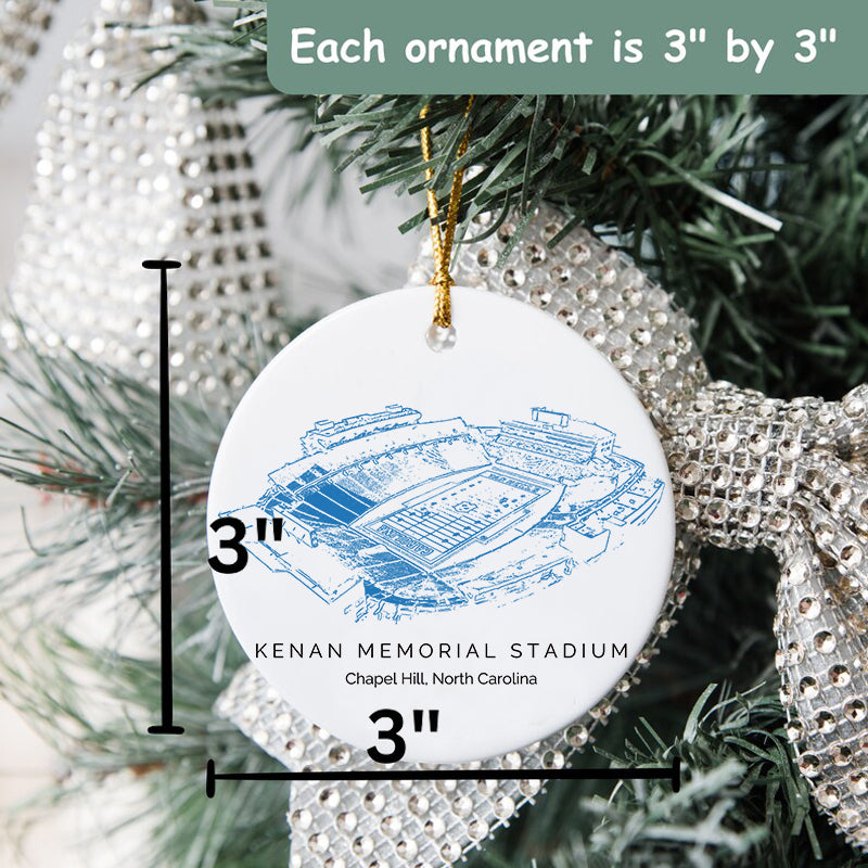 Kenan Memorial Stadium College Football Ceramic Christmas Ornament